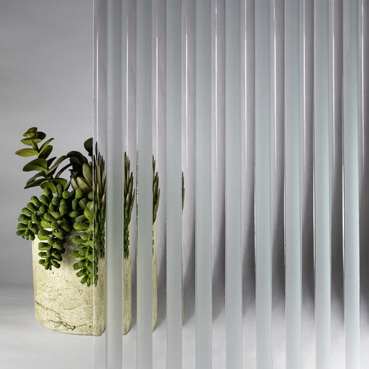 1/2" Reeded Sandblasted